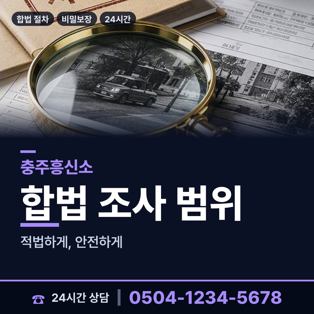 충주 용산동 기업탐정 상담 안내
